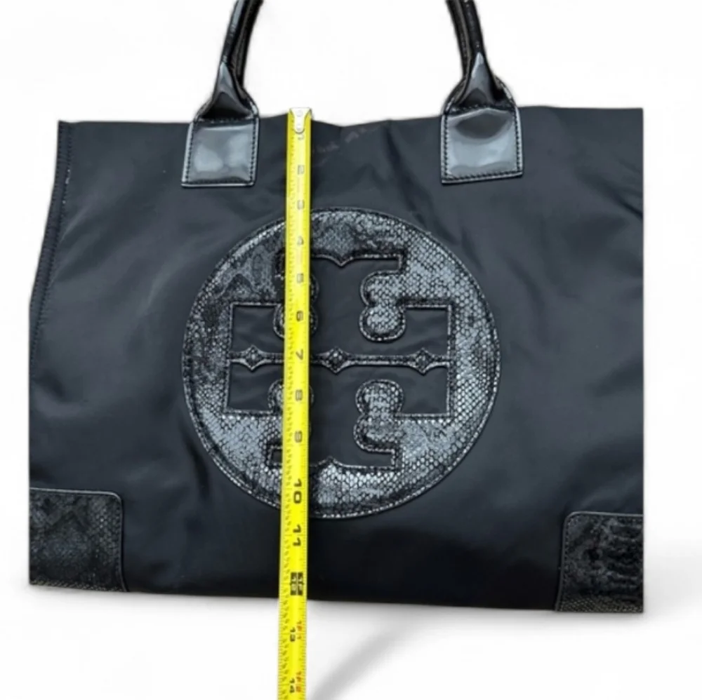 Tory Burch Ella Tote bag in Black Snake Print - Picture 6 of 11